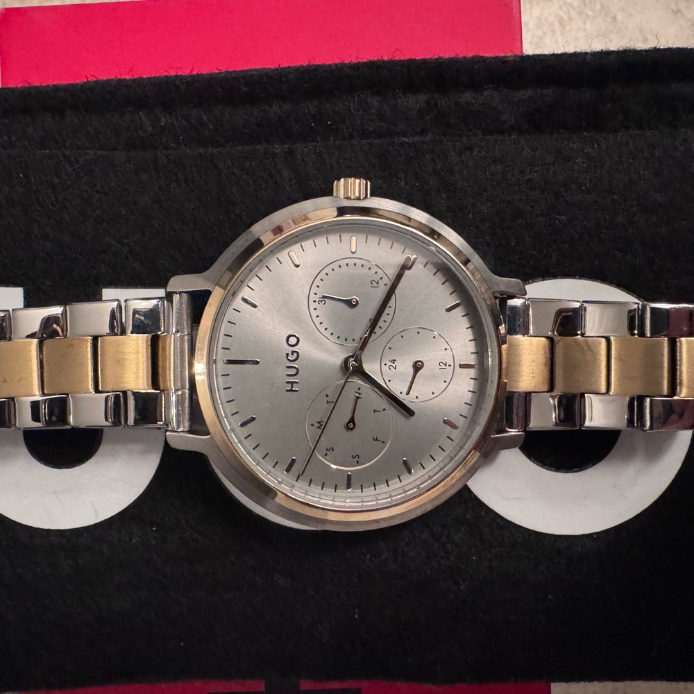 HUGO BOSS Men's Two-Tone Silver and Gold Watch